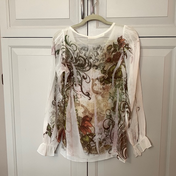 Sheer tunic, size L, Long sleeve - Picture 3 of 4